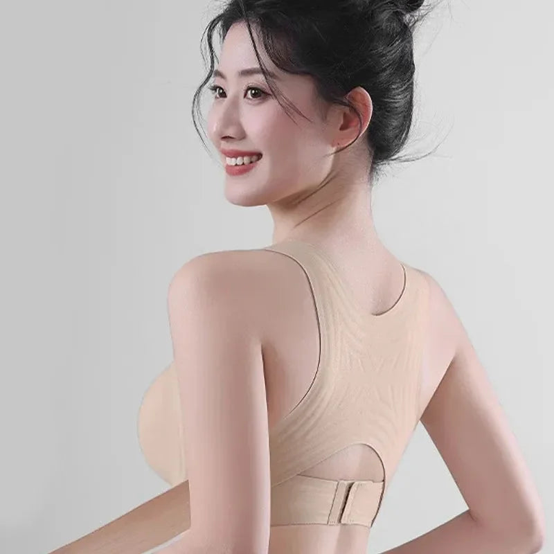 Soutien-gorge Push-up Confortable Sans Coutures avec Fermeture Frontale pour Femmes