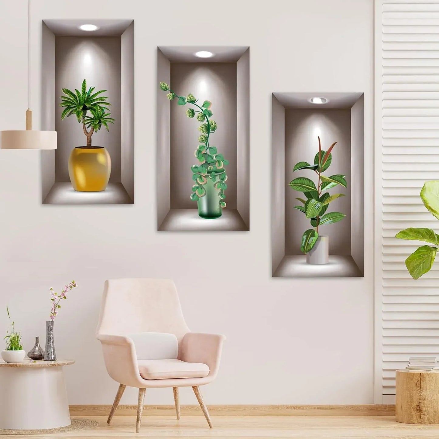 Pack de 3 stickers muraux décoratifs pour maison et salon